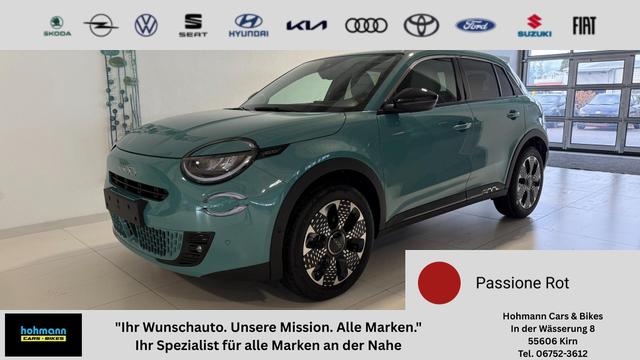Fiat 600 - La Prima Hybrid 1.2 T3 81 kW (110 PS) Klimaautomatik, Massagesitz, Sitzheizung, elektrisch verstellbarer Fahrersitz, Radio, DAB, Apple CarPlay, Android Auto, Navigationssystem, 18 Zoll Leichtmetallfelgen, uvm.