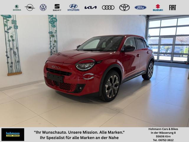 Fiat 600 - La Prima Hybrid 1.2 T3 81 kW (110 PS) Klimaautomatik, Massagesitz, Sitzheizung, elektrisch verstellbarer Fahrersitz, Radio, DAB, Apple CarPlay, Android Auto, Navigationssystem, 18 Zoll Leichtmetallfelgen, uvm.