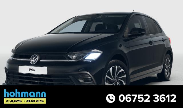 Volkswagen Polo - LIFE 1.0 TSI 95PS, 15" ALU, PARKSENSOREN HI, RADIO COMPOSITION/USB VO+HI/BT/DAB/APP-CONNECT KLIMA LED-SCHEINW./-RÜCKLEUCHTEN NEBELSCHEINW. LANE ASSIST MÜDIGKEITSERK. DIG. COCKPIT MUFU-LEDERLENKRAD AUßENSPIEGEL ANKLAPPBAR MITTELARML. DOPPELTER LADEBODEN