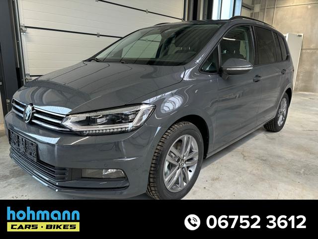 Volkswagen Touran - Limited 1.5 TSI 150 PS, 17" Alu, GRAU-Metallic, Winter-Paket, Elektr. Heckklappe, Keyless, Alarm, LED-Scheinwerfer IQ-Light, Travel Assist, Parksensoren vo/hi, Rückfahrkamera, ACC, M-Lederlenkrad, Digital Cockpit, 3-Zonen-Climatronic, Radio Ready2Discover 8"