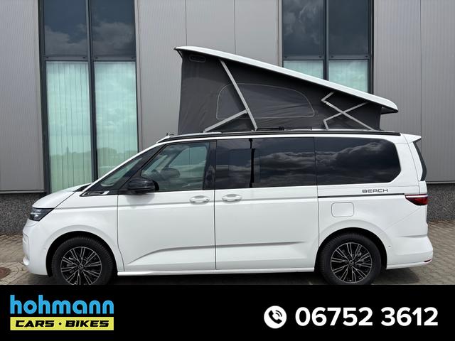 Volkswagen T7 California - Beach 2.0 TDI 150PS DSG (AUTOMATIK), Aufstelldach, Klimaanlage, Parksensoren vorne und hinten, Digital Cockpit Pro, Radio Ready2Discover 10" + Wireless App-Connect, Tempomat, LED-Scheinwerfer, M-Lederlenkrad, Schiebetüren links rechts
