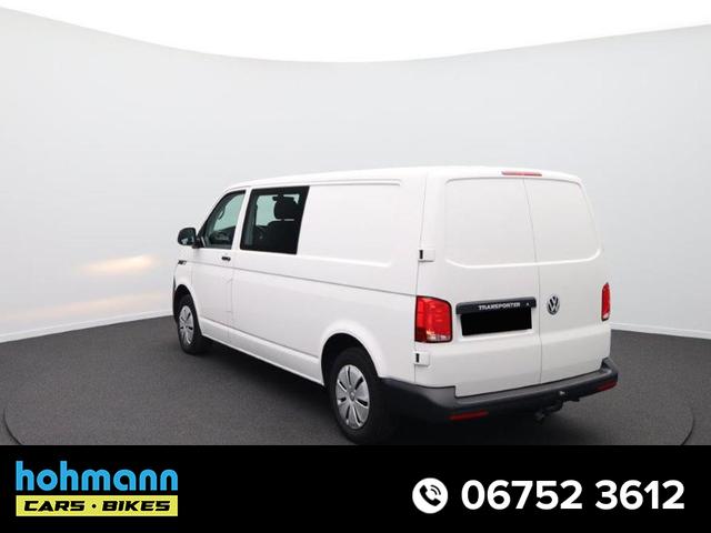 Volkswagen Transporter 6.1 Kastenwagen - DoKa L2 2.0 TDi 110PS 5-Sitzer AHK Klima PDC DAB Apple CarPlay Android Auto Bluetooth Touchscreen Ganzjahresreifen