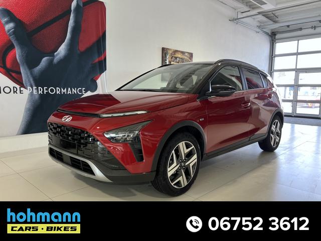 Hyundai BAYON - Trend Line 1.0 T-GDI DCT 48V 88 kW (120 PS) Infotainment Paket mit Navigationssystem, Technik-Paket, Zwei-Ton-Lackierung, LED-Scheinwerfer, Bose Soundsystem, Einparkhilfe vorne und hinten inkl. Rückfahrkamera, Sitzheizung hinten, Lenkradheizung, uvm.