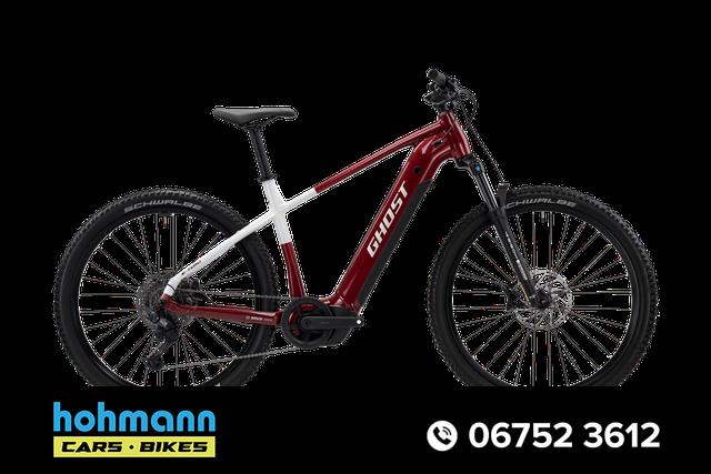 Ghost E-TERU ADVANCED HIGH Uni carbon red/chilly white - glossy - Rahmengröße: M