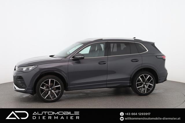 Volkswagen Tiguan - Basis 1.5 eTSI (Mild-Hybrid) ACT 130PS DSG/AUTOMATIK, LED-Scheinwerfer, Parksensoren vo/hi, Rückfahrkamera, Digital Cockpit Pro, Radio Ready2Discover 12,9", Climatronic, M-Lederlenkrad, Dachreling