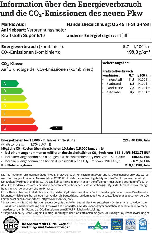 Audi Q5 - Advanced 45 TFSI S-tronic +Garantie+Leder+8fachBereift
