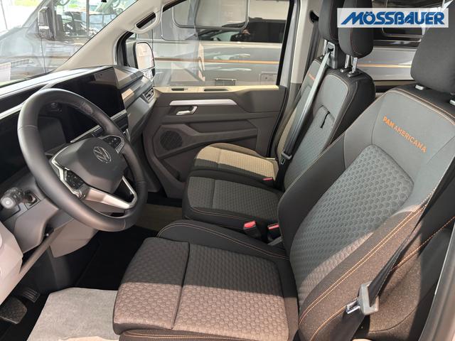 Volkswagen T7 Caravelle PanAmericana 2.0 TDI 150PS LANGER RADSTAND, 8-Sitzer, 17" Alu, NAVIGATION 13", Sitzheizung, M-Lederlenkrad, LED-Scheinwerfer, 3-Zonen-Climatronic, Parksensoren vorn/hinten, Rückfahrkamera, Privacy-Glas, Tempomat, Digitales Cockpit 