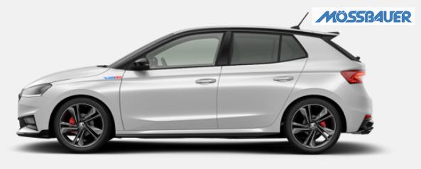 Skoda Fabia 130 1.5 TSI 177PS DSG/AUTOMATIK, 18" Alu, METALLIC/Dach Schwarz, Bi-LED-Scheinwerfer, Parksensoren vo/hi, Rückfahrkamera, Kessy, Climatronic, SunSet, Sport-M-Lederlenkrad beheizt, Infotainment 8", Smart Link, NSW, Sitzheizung, Tempomat, Fußmatten 