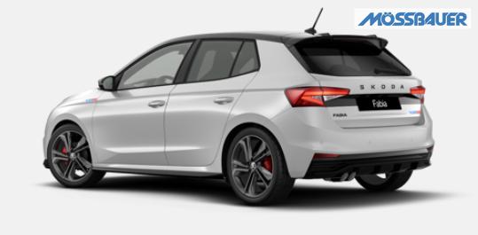 Skoda Fabia 130 1.5 TSI 177PS DSG/AUTOMATIK, 18" Alu, METALLIC/Dach Schwarz, Bi-LED-Scheinwerfer, Parksensoren vo/hi, Rückfahrkamera, Kessy, Climatronic, SunSet, Sport-M-Lederlenkrad beheizt, Infotainment 8", Smart Link, NSW, Sitzheizung, Tempomat, Fußmatten 