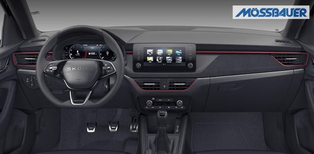 Skoda Scala Dynamic 1.5 TSI 150PS DSG/AUTOMATIK, 5 JAHRE GARANTIE, 17" Alu, Elektr. Heckklappe, Toter-Winkel, Kessy, Alarm, Climatronic, SunSet, Verlängerte Heckscheibe, Sitzheizung, Parksensoren vorne/hinten, Kamera, Tempomat, Radio 8" + Wireless Smartlink, M-Lederlenkrad 