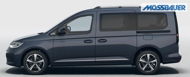 Volkswagen Caddy Style MAXI 7-SITZER 1.5 TSI 115PS DSG/AUTOMATIK, BLAU-MET., 17" Alu/Ganzjahresreifen, Winterpaket, ACC-Tempomat, Toter-Winkel, ParkAssist, Parksensoren vo/hi, Rückfahrkamera, Radio Ready2Discover 10" + Wireless AppConnect, Climatronic, Abgedunkelte Scheiben 