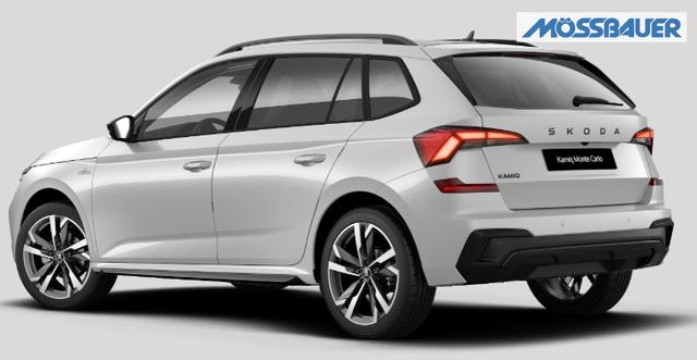 Skoda Kamiq 0 % Anzahlung Monte Carlo 1.5 TSI 150PS DSG, 5J GARANTIE, 18"ALU, METALLIC, ELE. HECKKLAPPE, ANH&Auml;NGERKUPPLUNG, BEH. FRONTSCHEIBE, MATRIX-LED, PANORAMADACH, Sitzheizung, Lenkradhzg, Ladeboden, ACC, SIDE Assist, Virtual Cockpit 10", Parksensoren, Kamera, KESSY, Privacy, Climatronic 