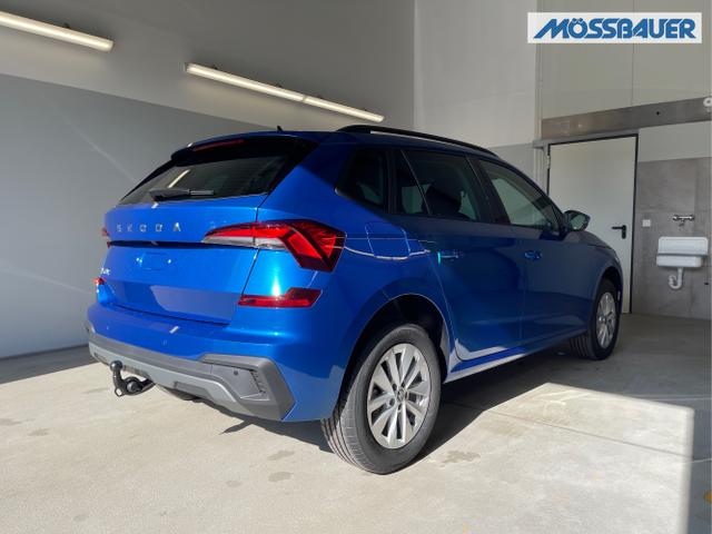 Skoda / KAMIQ / Blau / / / 115PS DSG Matrix+AHK+Kamera+PDC vor+hi+Kessy+Sitzheizung+GVL