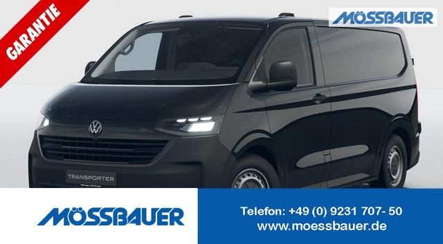 Volkswagen T7 Kastenwagen - Basis 2.0 TDI 150PS, Schwarz, HECKFLÜGELTÜREN, 2-Zonen-Klimautomatik, M-Lederlenkrad, Anhängerkupplung, Parksensoren vorn/hinten, Rückfahrkamera, Frontscheibe beheizbar, Ganzjahresreifen, Sitzpaket 46 (inkl. Sitzheizung), Reserverad, 70l Tank, Laderaumpaket