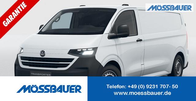 Volkswagen T7 Kastenwagen - Basis 2.0 TDI 170PS AUTOMATIK LANG, Weiß, HECKFLÜGELTÜREN, 2-Zonen-Klimautomatik, M-Lederlenkrad, Anhängerkupplung, Parksensoren vorn/hinten, Rückfahrkamera, Frontscheibe beheizbar, Ganzjahresreifen, Sitzpaket 46 (inkl. Sitzheizung), Reserverad, 70l Tank