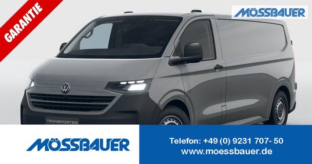 Volkswagen T7 Kastenwagen - Basis 2.0 TDI 170PS AUTOMATIK LANG, Grau, HECKFLÜGELTÜREN, 2-Zonen-Klimautomatik, M-Lederlenkrad, Anhängerkupplung, Parksensoren vorn/hinten, Rückfahrkamera, Frontscheibe beheizbar, Ganzjahresreifen, Sitzpaket 46 (inkl. Sitzheizung), Reserverad, 70l Tank