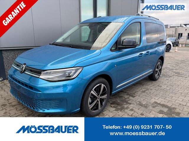 Volkswagen Caddy - Style 1.5 TSI 115PS DSG/AUTOMATIK, Costa-Azul, 17" Alu/Ganzjahresreifen, Winterpaket, ACC-Tempomat, Toter-Winkel, ParkAssist, Parksensoren vo/hi, Rückfahrkamera, Radio Ready2Discover 10" + Wireless AppConnect, Climatronic, Abgedunkelte Scheiben, M-Lederlenkrad