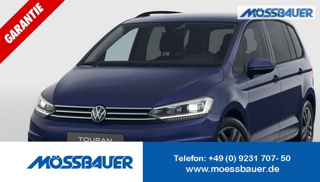 Volkswagen Touran - Limited 1.5 TSI 150 PS, 17" Alu, BLAU-Metallic, Winter-Paket, Elektr. Heckklappe, Keyless, Alarm, LED-Scheinwerfer IQ-Light, Travel Assist, Parksensoren vo/hi, Rückfahrkamera, ACC, M-Lederlenkrad, Digital Cockpit, 3-Zonen-Climatronic, Radio Ready2Discover 8"