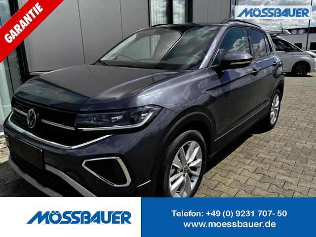 Volkswagen T-Cross - LIFE 1.5 TSI 150PS DSG/AUTOMATIK, Rauch-Grau-Metallic, Parksensoren hinten, Rückfahrkamera, Privacy-Glas, Sitzheizung, Climatronic, IQ LIGHT MATRIX-LED, Radio Ready2Discover+App-Connect, 17" Alu, KEYLESS, Lendenwirbelstützen vorn, M-Lederlenkrad, Dachreling
