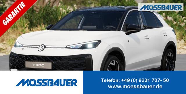 Volkswagen T-Roc - R-Line 1.5 eTSI mild-hybrid 150PS DSG, 18" Alu, Sportsitze, Privacy-Glas, Sitzheizung, M-Lederlenkrad beheizt, Keyless, Digital Cockpit Pro, Alarmanlage, ACC Tempomat, 3Z-Climatronic, ParkAssist + Kamera, Radio 12,9"/Wireless App-Connect, LED-Scheinwerfer PLUS