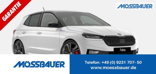 Skoda Fabia - 130 1.5 TSI 177PS DSG/AUTOMATIK, 18" Alu, METALLIC/Dach Schwarz, Bi-LED-Scheinwerfer, Parksensoren vo/hi, Rückfahrkamera, Kessy, Climatronic, SunSet, Sport-M-Lederlenkrad beheizt, Infotainment 8", Smart Link, NSW, Sitzheizung, Tempomat, Fußmatten
