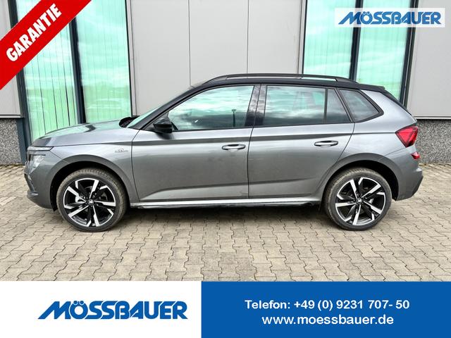 Skoda Kamiq - Monte Carlo 1.0 TSI 115PS DSG, GRAU-MET/Dach schwarz, 18" ALU, AHK-VORBEREITUNG, Panoramadach, Matrix-LED, Parksensoren v/h, Kamera, Tempomat, Virtual Cockpit (8"!!), Kessy, Winter-Paket, Climatronic, Radio 8", SmartLink, NSW, Sport-M-Lederlenkrad beheizt, Dachreling