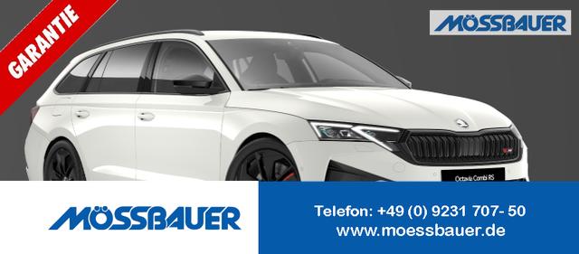 Skoda Octavia Combi Autonova Bayreuth ein M&ouml;ssbauer Autohaus - RS 2.0 TSI 265PS DSG, 5 JAHRE GARANTIE, Moon-White, ANH&Auml;NGERKUPPLUNG, 18"Alu, MATRIX-LED, NAVI, Elektr. Heckklappe, ACC, Kessy, Alarm, Climatronic, ParkAssist, PDC, Kamera, Sitzheizung, Privacy-Glas, Netztrennwand, Virtual Cockpit 10"