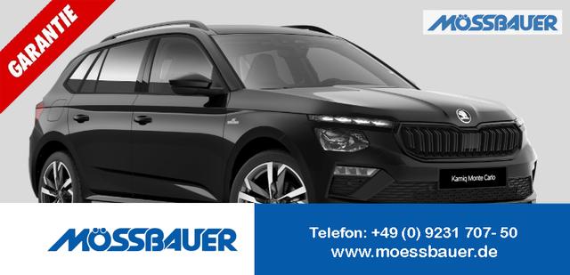 Skoda Kamiq Autonova Bayreuth ein M&ouml;ssbauer Autohaus - Monte Carlo 1.5 TSI 150PS DSG, 5J GARANTIE, 18"ALU, METALLIC, ELE. HECKKLAPPE, ANH&Auml;NGERKUPPLUNG, BEH. FRONTSCHEIBE, MATRIX-LED, PANORAMADACH, Sitzheizung, Lenkradhzg, Ladeboden, ACC, SIDE Assist, Virtual Cockpit 10", Parksensoren, Kamera, KESSY, Privacy, Climatronic