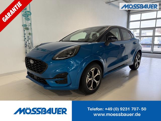 Ford Puma - ST-Line 1,0 l EcoBoost Hybrid 92 kW (125 PS) Winter-Paket, Komfort-Paket, Lenkradheizung, Sitzheizung, Klimaautomatik, Radio, DAB, Android Auto, Apple CarPlay, Bluetooth, Navigationssystem, Elektrische Heckklappe, 17 Zoll Leichtmetallfelgen, uvm.