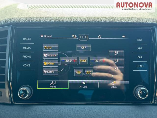 Skoda Karoq Sportline 1,5 TSI DSG 2ZKlima AHK 4x Sitzheizung beheizte Frontscheibe Canton Totewinkel 5J Garantie 