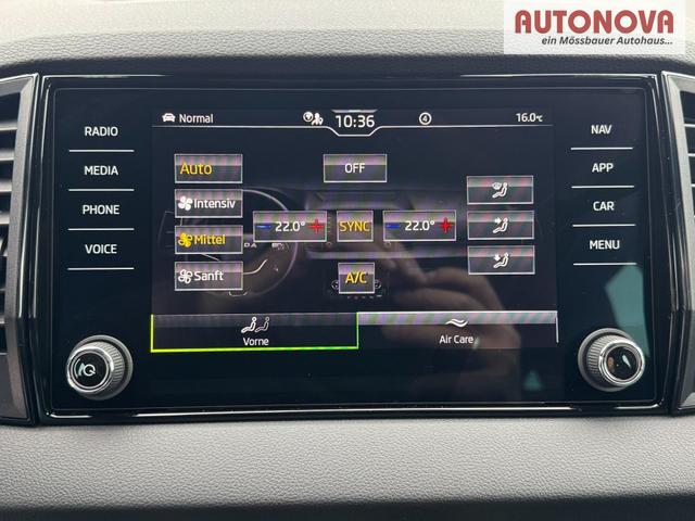 Skoda Karoq Sportline 1,5 TSI DSG 2ZKlimaautomatik Canton Anh&auml;ngerkupplung Totewinkel Assistent 2 x Einparkhilfe Kamera 19 Zoll Felgen adaptiver Tempomat 5J Garantie 