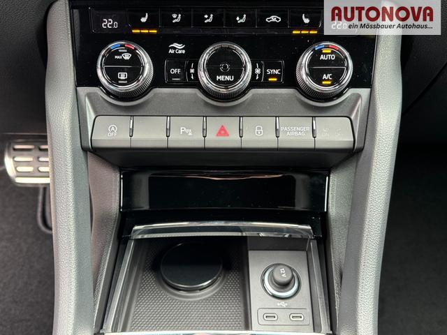 Skoda Karoq Sportline 1,5 TSI DSG 2ZKlimaautomatik Canton Anh&auml;ngerkupplung Totewinkel Assistent 2 x Einparkhilfe Kamera 19 Zoll Felgen adaptiver Tempomat 5J Garantie 