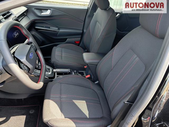 Ford Puma ST-Line 1.0 125PS AUTOMATIK, SCHWARZ-METALLIC, 5 Jahre Garantie, Winterpaket: Sitzheizung, Beheizte Frontscheibe, 17" Alufelgen, Klimaautomatik, NAVIGATION 12", Parksensoren hinten, R&uuml;ckfahrkamera, Voll-LED-Scheinwerfer, Tempomat 