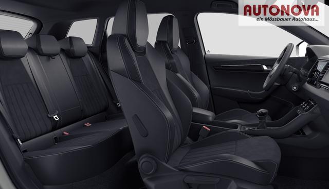 Skoda Karoq Sportline 1.5 TSI 150PS DSG, STAHL-GRAU, 5JGARANTIE, AHK SCHWENKBAR, 19" ALU SAGITARIUS, BEHEIZTE FRONTSCHEIBE, SITZHEIZUNG, MATRIX-LED, Elektr. Heckklappe, Virtual Cockpit 10", Climatronic, NAVI, ACC, Parksensoren v/h, R&uuml;ckfahrkamera, Dachreling, PRIVACY-GLAS 