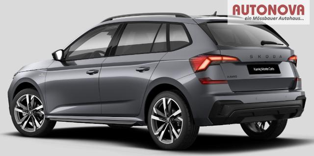 Skoda Kamiq Monte Carlo 1.5 TSI 150PS DSG, 5J GARANTIE, 18"ALU, METALLIC, ELE. HECKKLAPPE, ANH&Auml;NGERKUPPLUNG, BEH. FRONTSCHEIBE, MATRIX-LED, PANORAMADACH, Sitzheizung, Lenkradhzg, Ladeboden, ACC, SIDE Assist, Virtual Cockpit 10", Parksensoren, Kamera, KESSY, Privacy, Climatronic 