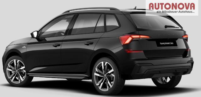 Skoda Kamiq Monte Carlo 1.5 TSI 150PS DSG, 5J GARANTIE, 18"ALU, METALLIC, ELE. HECKKLAPPE, ANH&Auml;NGERKUPPLUNG, BEH. FRONTSCHEIBE, MATRIX-LED, PANORAMADACH, Sitzheizung, Lenkradhzg, Ladeboden, ACC, SIDE Assist, Virtual Cockpit 10", Parksensoren, Kamera, KESSY, Privacy, Climatronic 