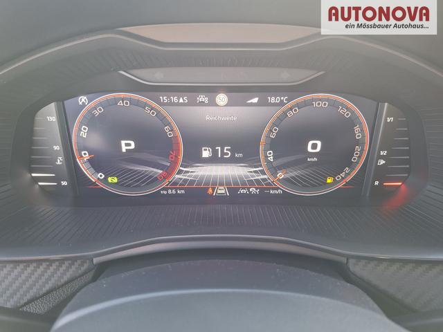 Skoda Kamiq Monte Carlo 1.5 TSI 150PS DSG, 5J GARANTIE, 18"ALU, METALLIC, ELE. HECKKLAPPE, ANH&Auml;NGERKUPPLUNG, BEH. FRONTSCHEIBE, MATRIX-LED, PANORAMADACH, Sitzheizung, Lenkradhzg, Ladeboden, ACC, SIDE Assist, Virtual Cockpit 10", Parksensoren, Kamera, KESSY, Privacy, Climatronic 