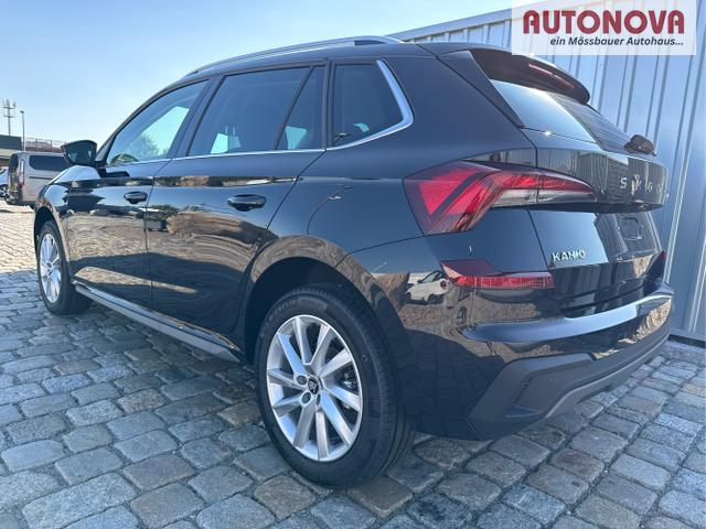 Skoda / Kamiq / Schwarz / / / 130 Jahre Premium Edition 1.5 TSI 150 PS DSG Anh&auml;ngerkupplung-AppleCarPlay-AndroidAuto-Winterpaket-Alcantara-DAB-Tempomat-Totwinkelassist-Kamera-SunSet-el.Heckklappe-17''Alu, Beispielbilder, ggf. teilweise mit Sonderausstattung