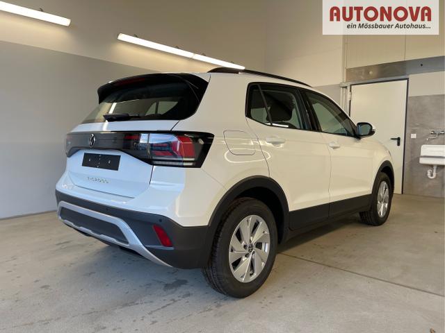 Volkswagen / T-Cross / Wei&szlig; / / / 95PS PDC vo+hi+Shz+App+Side+Travel
