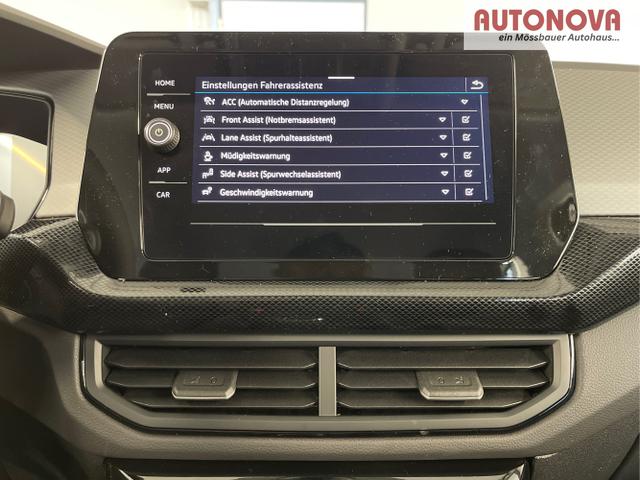 Volkswagen / T-Cross / Wei&szlig; / / / 95PS PDC vo+hi+Shz+App+Side+Travel