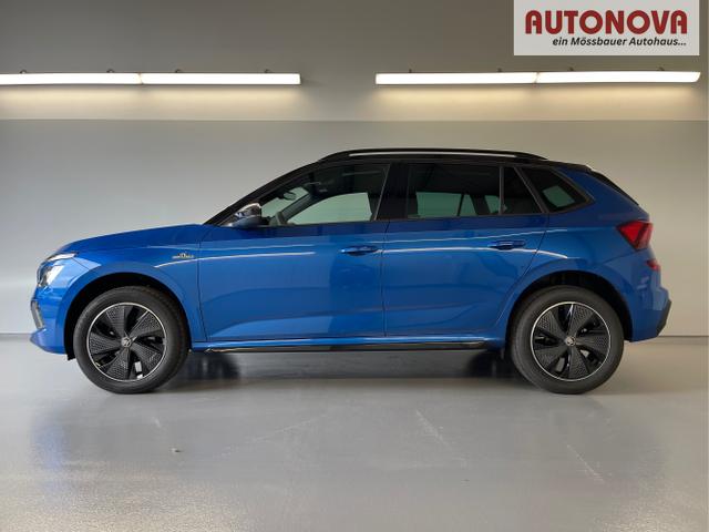 Skoda / KAMIQ / Blau / / / 115PS DSG AHK+Navi+Matrix+GV5+Pano+Kessy+Kamera+Alu17+Sitzheiz
