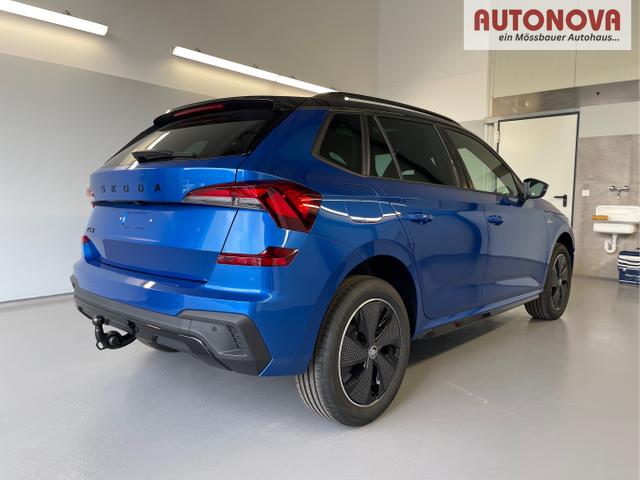 Skoda / KAMIQ / Blau / / / 115PS DSG AHK+Navi+Matrix+GV5+Pano+Kessy+Kamera+Alu17+Sitzheiz