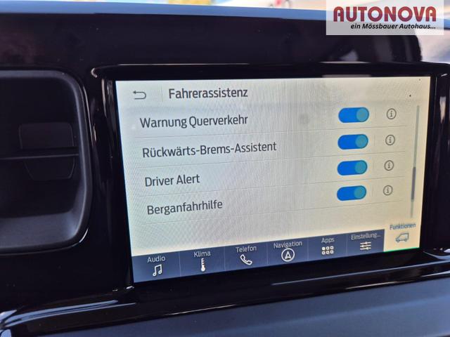 Ford Tourneo Courier 1.0 EcoBoost 125PS Active Teil-Leder Sitzheizung Lenkradheizung Klimaautomatik PDC v+h R&uuml;ckf.-Kamera ACC TWA Frontscheibe beheizb. Ford-Navi SYNC4 Apple CarPlay + Android Auto 