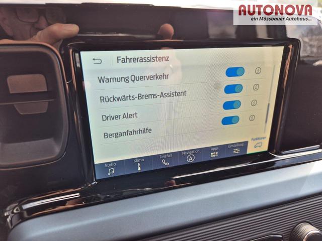 Ford Tourneo Courier 1.0 EcoBoost 125PS Active Teil-Leder Sitzheizung Lenkradheizung Klimaautomatik PDC v+h R&uuml;ckf.-Kamera ACC TWA Frontscheibe beheizb. Ford-Navi SYNC4 Apple CarPlay + Android Auto 