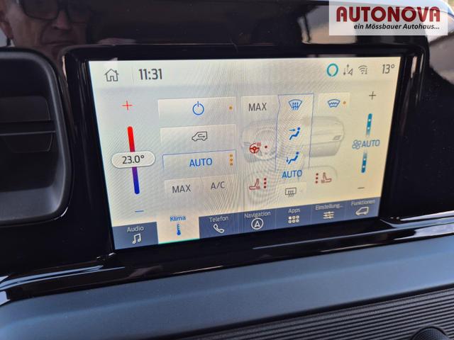 Ford Tourneo Courier 1.0 EcoBoost 125PS Active Teil-Leder Sitzheizung Lenkradheizung Klimaautomatik PDC v+h R&uuml;ckf.-Kamera ACC TWA Frontscheibe beheizb. Ford-Navi SYNC4 Apple CarPlay + Android Auto 