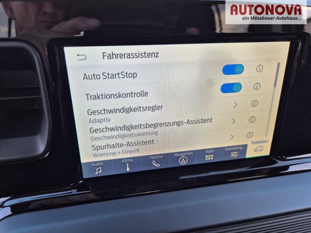 Ford Tourneo Courier 1.0 EcoBoost 125PS Active Teil-Leder Sitzheizung Lenkradheizung Klimaautomatik PDC v+h R&uuml;ckf.-Kamera ACC TWA Frontscheibe beheizb. Ford-Navi SYNC4 Apple CarPlay + Android Auto 