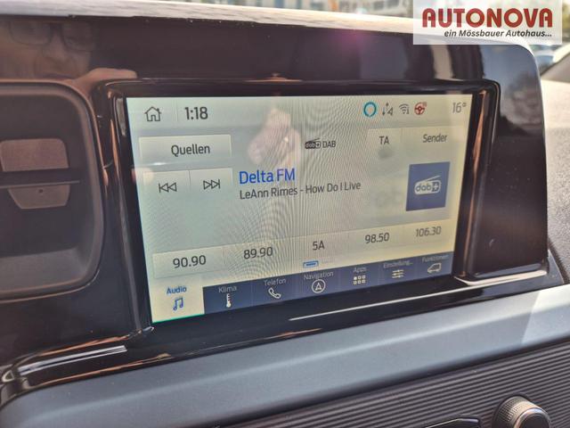 Ford Tourneo Courier 1.0 EcoBoost 125PS Active Teil-Leder Sitzheizung Lenkradheizung Klimaautomatik PDC v+h R&uuml;ckf.-Kamera ACC TWA Frontscheibe beheizb. Ford-Navi SYNC4 Apple CarPlay + Android Auto 