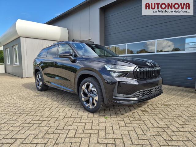 Skoda Kodiaq Sportline 1.5 TSI 204PS PHEV DSG schwenkb. AHK elektr. PanoDach HUD Alcantara PDC v+h 360&deg;Kamera CANTON Sound Klimaautomatik Sitzheizung Lenkradheizung Navi Apple CarPlay Android Auto 2xKeyless 19"LM vollelektr. Reichweite 116KM 