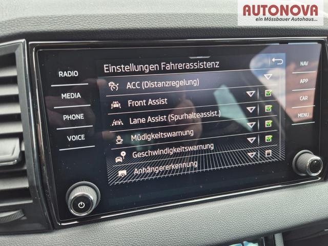 Skoda Karoq 1.5 TSI 150PS DSG Selection AHK Klimaautomatik Sitzheizung Lenkradheizung ACC PDC v+h R&uuml;ckf.Kamera abg.Scheiben Apple CarPlay Android Auto 17"LM 
