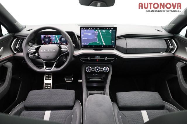 Skoda Kodiaq Sportline 1.5 TSI 204PS PHEV DSG Sitzheizung v+h Frontscheibe beheizb. 20"LM schwenkb. AHK elektr. PanoDach Alcantara PDC R&uuml;ckf.Kamera Klimaautomatik Lenkradheizung Navi Apple CarPlay Android Auto 2xKeyless vollelektr. Reichweite 116KM 